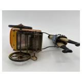 Vintage Lehmann Tap Tap Tin Wind-Up Toy with Cart