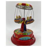 Schylling Rocket Ride Spinning Carousel Tin Lithograph Toy