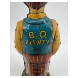 Antique B.O. Plenty Mechanical Tin Litho Wind-Up Toy