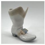 Lladro Miniature Porcelain Cowboy Boot Figurine