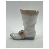 Lladro Miniature Porcelain Cowboy Boot Figurine