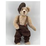Vintage Patty Gorman Mohair Teddy Bear with Brown Tweed Outfit