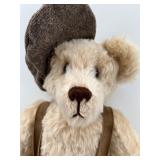 Vintage Patty Gorman Mohair Teddy Bear with Brown Tweed Outfit