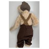 Vintage Patty Gorman Mohair Teddy Bear with Brown Tweed Outfit