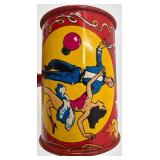 Vintage Tin Clown and Polka Dot Noise Makers Set