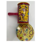 Collection of 6 Vintage Tin Noise Makers with Circus Theme