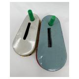 Collection of 6 Vintage Tin Noise Makers with Circus Theme