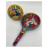 Collection of 6 Vintage Tin Noise Makers with Circus Theme