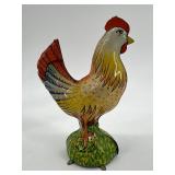 Vintage Tin Toy Set: Cackling Hen of Paradise and Chick