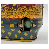 Pair of Vintage Baldwin Mfg Co Inc Tin Toy Chickens