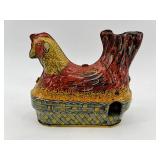 Pair of Vintage Baldwin Mfg Co Inc Tin Toy Chickens