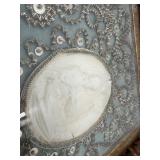 Antique Reliquary with Wax Medallion and Ornate Frame