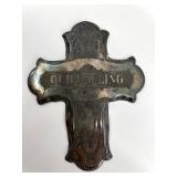 Antique Victorian Metal Cross Plaques with 