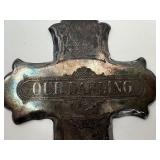 Antique Victorian Metal Cross Plaques with 