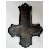 Antique Victorian Metal Cross Plaques with 