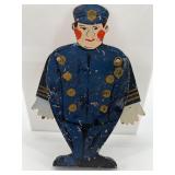1940s Motorized License Plate Tag Topper Policeman Design