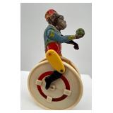 Vintage Tin Wind-Up Toy Monkey Set with Tricycle and Drummer including Kohler