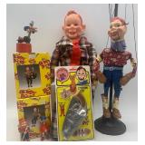 Vintage Howdy Doody Collectible Dolls and Marionette Set