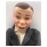 Vintage Ventriloquist Dummy with Black Suit and Movable Mouth