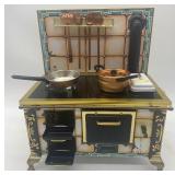 Vintage Tin Litho Schopper Toy Stove - Made in Germany