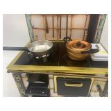 Vintage Tin Litho Schopper Toy Stove - Made in Germany