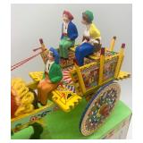 Vintage Sicilian Horse-Drawn Carriage Souvenir with Colorful Feathers