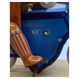 Set of 2 Vintage Tin Toy Models: Curtiss Biplane & Motorcycle Rider