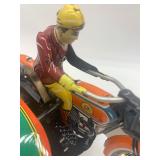 Tin Wind-Up Motorcycle with Sidecar Collectible Toy