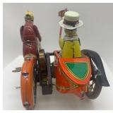 Tin Wind-Up Motorcycle with Sidecar Collectible Toy