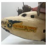 Vintage Wyandotte Toys CAA China Clipper Tin Airplane