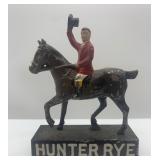 Vintage Hunter Rye Cast Iron Figurine