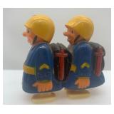 Vintage Marx Hap and Hop Toy Soldiers Ramp Walker and Wind-Up Ice Cream Vendor Toy on Tricycle