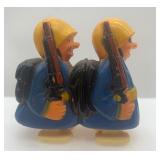 Vintage Marx Hap and Hop Toy Soldiers Ramp Walker and Wind-Up Ice Cream Vendor Toy on Tricycle