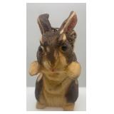 Collection of 3 Rabbit Figurines - Plush and Porcelain