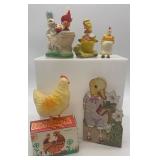 Collection of Vintage Springtime Farm Animal Figurines and Toys