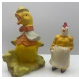 Collection of Vintage Springtime Farm Animal Figurines and Toys