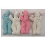 Collection of 4 Â Ann Gette Soft Baby Dolls in Bunny Costumes