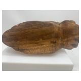 Pair of Handcarved Wooden Duck Figurines with Colorful Details