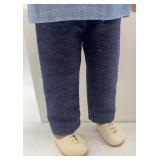 Vintage Blonde Sasha Doll with Denim Outfit and Red Ribbon