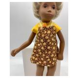 Vintage Sasha Doll with Yellow Floral Dress and Shoes