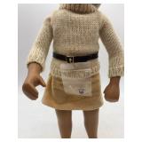 Vintage Blonde Sasha Doll with Cream Sweater and Corduroy Skirt