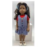 Vintage Sasha Doll with Blue Gingham Dress and Bow