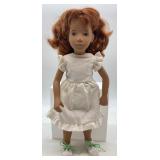 Vintage Sasha Doll with Brown Hair and White Ruffled Dress