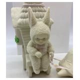 Department 56 Snowbunnies Springtime Stories: Shrubs-in-a-Tub and Slow-Moving Vehicle Set