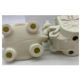 Department 56 Snowbunnies Springtime Stories: Shrubs-in-a-Tub and Slow-Moving Vehicle Set