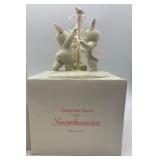 Department 56 Springtime Stories of the Snowbunnies "Shrubs-in-a-Tub" and "Tra-La-La" Figurines