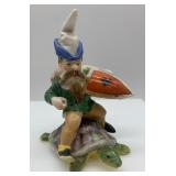 Vintage H&R Johnson England Ceramic Tile and Gnome Figurine