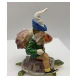 Vintage H&R Johnson England Ceramic Tile and Gnome Figurine