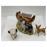 Â Set of 8 Ceramic Dog Figurines
