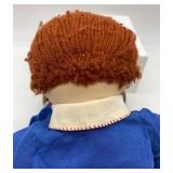 Set of 2 Vintage Handmade Cloth Dolls with Embroidered Features